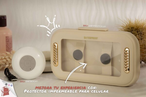 Bocina impermeable blanca para regadera